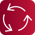 Icon_ Red_ Synchronize Arrows Three Streamline Streamline Light 3.0
